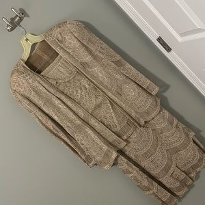 Gold mother of the bride, three piece dress, gold, size large